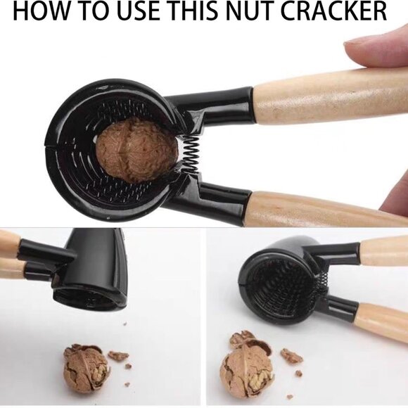 Nutcracker Pecan Walnut Plier Opener Tool with Wood Handle(1 Set) - Picture 4 of 10